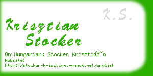 krisztian stocker business card